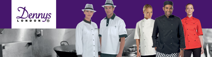 image of embroidered chef wear, printed aprons West London